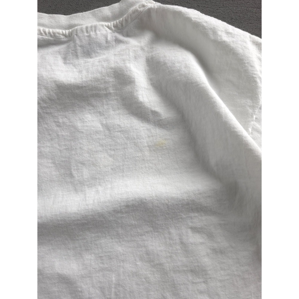 Vintage 1990s Harmonize With The World Around You Human-i-tees White T-shirt L - Picture 6 of 8